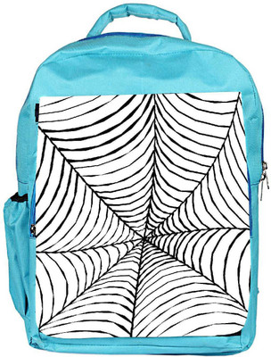 

Snoogg Eco Friendly Canvas Black Spider Web Designer Backpack Rucksack School Travel Unisex Casual Canvas Bag Bookbag Satchel 5 L Backpack(Blue)