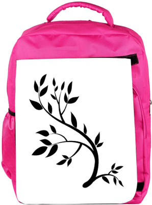 

Snoogg Eco Friendly Canvas Design Element Graphic Drawing Of A Brunch With Leaves Backpack Rucksack School Travel Unisex Casual Canvas Bag Bookbag Satchel 5 L Backpack(Pink)