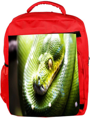 

Snoogg Eco Friendly Canvas Green Snake Designer Backpack Rucksack School Travel Unisex Casual Canvas Bag Bookbag Satchel 5 L Backpack(Red)