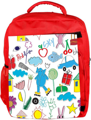 

Snoogg Eco Friendly Canvas Red Sky Designer Backpack Rucksack School Travel Unisex Casual Canvas Bag Bookbag Satchel 5 L Backpack(Red)