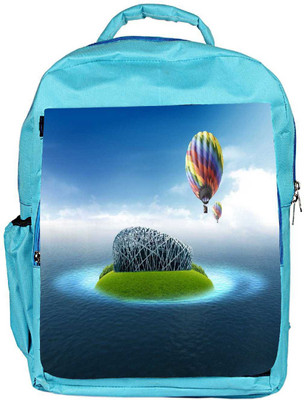 

Snoogg Eco Friendly Canvas Colorful Parchute Designer Backpack Rucksack School Travel Unisex Casual Canvas Bag Bookbag Satchel 5 L Backpack(Blue)