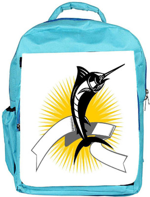 

Snoogg Eco Friendly Canvas Blue Marlin Jumping Backpack Rucksack School Travel Unisex Casual Canvas Bag Bookbag Satchel 5 L Backpack(Blue)