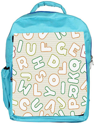 

Snoogg Eco Friendly Canvas White Alphabets Designer Backpack Rucksack School Travel Unisex Casual Canvas Bag Bookbag Satchel 5 L Backpack(Blue)