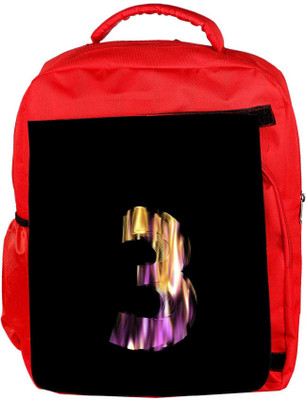 

Snoogg Eco Friendly Canvas Flaming 3D Letter Backpack Rucksack School Travel Unisex Casual Canvas Bag Bookbag Satchel 5 L Backpack(Red)