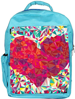 

Snoogg Eco Friendly Canvas Pattern Heart Backpack Rucksack School Travel Unisex Casual Canvas Bag Bookbag Satchel 5 L Backpack(Blue)