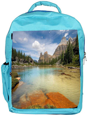 

Snoogg Eco Friendly Canvas Lake Water Designer Backpack Rucksack School Travel Unisex Casual Canvas Bag Bookbag Satchel 5 L Backpack(Blue)