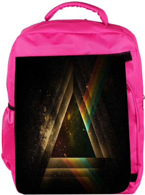 

Snoogg Eco Friendly Canvas Abstract Triangle Designer Backpack Rucksack School Travel Unisex Casual Canvas Bag Bookbag Satchel 5 L Backpack(Pink)