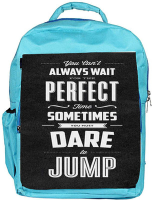 

Snoogg Eco Friendly Canvas Dare To Jump Backpack Rucksack School Travel Unisex Casual Canvas Bag Bookbag Satchel 5 L Backpack(Blue)
