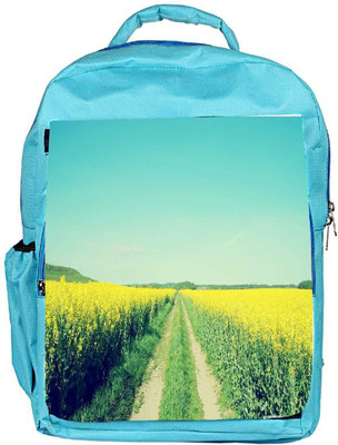 

Snoogg Eco Friendly Canvas Field Road Designer Backpack Rucksack School Travel Unisex Casual Canvas Bag Bookbag Satchel 5 L Backpack(Blue)
