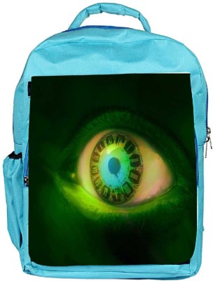 

Snoogg Eco Friendly Canvas Clock In A Green Eye 2605 Backpack Rucksack School Travel Unisex Casual Canvas Bag Bookbag Satchel 5 L Backpack(Blue)