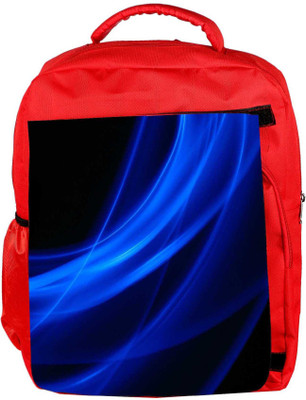 

Snoogg Eco Friendly Canvas Blue Waves In Black Designer Backpack Rucksack School Travel Unisex Casual Canvas Bag Bookbag Satchel 5 L Backpack(Red)