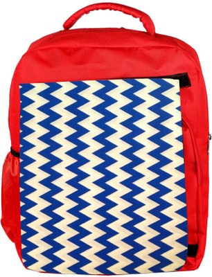 

Snoogg Eco Friendly Canvas Navy Blue Waves 2501 Backpack Rucksack School Travel Unisex Casual Canvas Bag Bookbag Satchel 5 L Backpack(Red)