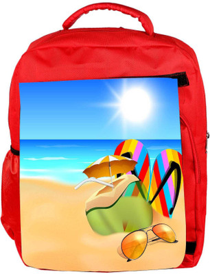 

Snoogg Eco Friendly Canvas Abstract Summer Background Backpack Rucksack School Travel Unisex Casual Canvas Bag Bookbag Satchel 5 L Backpack(Red)