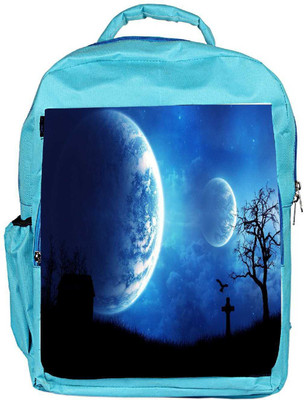 

Snoogg Eco Friendly Canvas Multiple Moon Designer Backpack Rucksack School Travel Unisex Casual Canvas Bag Bookbag Satchel 5 L Backpack(Blue)
