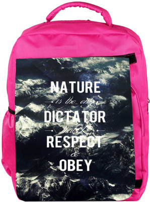 

Snoogg Eco Friendly Canvas Obey Nature Backpack Rucksack School Travel Unisex Casual Canvas Bag Bookbag Satchel 5 L Backpack(Pink)