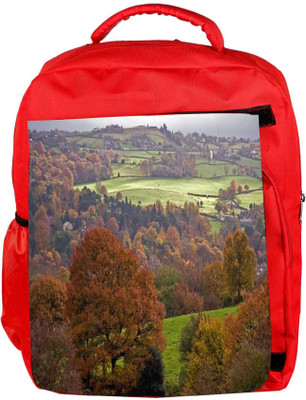 

Snoogg Eco Friendly Canvas Blossom Garden Designer Backpack Rucksack School Travel Unisex Casual Canvas Bag Bookbag Satchel 5 L Backpack(Red)