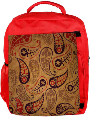 

Snoogg Eco Friendly Canvas Cream Feather Designer Backpack Rucksack School Travel Unisex Casual Canvas Bag Bookbag Satchel 5 L Backpack(Red)