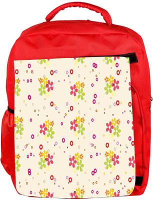 

Snoogg Eco Friendly Canvas Colorful Floral Designer Backpack Rucksack School Travel Unisex Casual Canvas Bag Bookbag Satchel 5 L Backpack(Red)