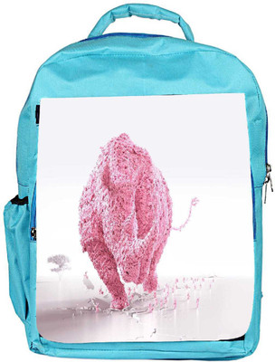 

Snoogg Eco Friendly Canvas Pink Rhino Designer Backpack Rucksack School Travel Unisex Casual Canvas Bag Bookbag Satchel 5 L Backpack(Blue)