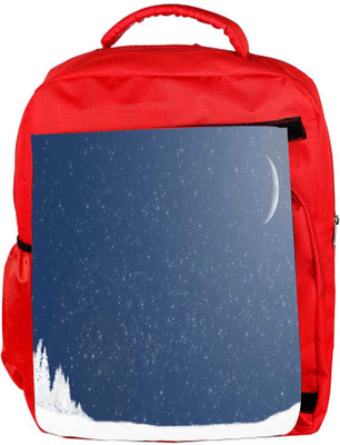 

Snoogg Eco Friendly Canvas Snow Nite Designer Backpack Rucksack School Travel Unisex Casual Canvas Bag Bookbag Satchel 5 L Backpack(Red)