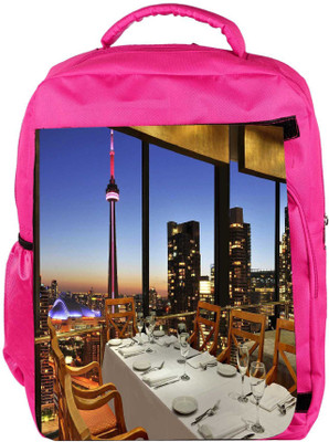

Snoogg Eco Friendly Canvas Dinning Table Designer Backpack Rucksack School Travel Unisex Casual Canvas Bag Bookbag Satchel 5 L Backpack(Pink)