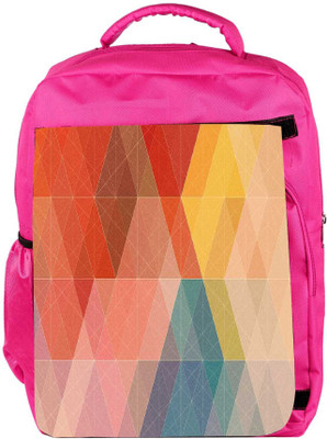 

Snoogg Eco Friendly Canvas Design Polygon Backpack Rucksack School Travel Unisex Casual Canvas Bag Bookbag Satchel 5 L Backpack(Pink)