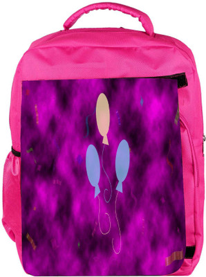 

Snoogg Eco Friendly Canvas Three Balloons Designer Backpack Rucksack School Travel Unisex Casual Canvas Bag Bookbag Satchel 5 L Backpack(Pink)