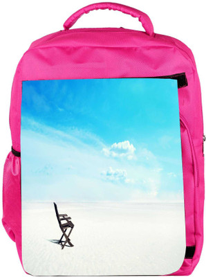 

Snoogg Eco Friendly Canvas White Sand Designer Backpack Rucksack School Travel Unisex Casual Canvas Bag Bookbag Satchel 5 L Backpack(Pink)