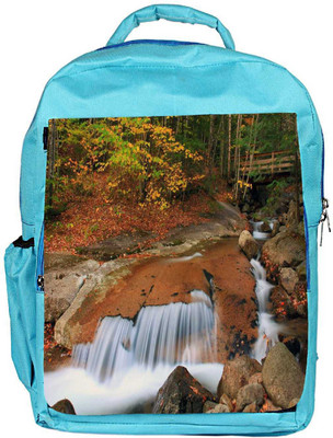 

Snoogg Eco Friendly Canvas Water Flowing Down Designer Backpack Rucksack School Travel Unisex Casual Canvas Bag Bookbag Satchel 5 L Backpack(Blue)