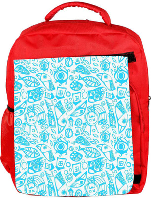 

Snoogg Eco Friendly Canvas Brown Pattern Design Designer Backpack Rucksack School Travel Unisex Casual Canvas Bag Bookbag Satchel 5 L Backpack(Red)