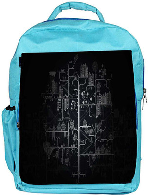 

Snoogg Eco Friendly Canvas Amazed City Designer Backpack Rucksack School Travel Unisex Casual Canvas Bag Bookbag Satchel 5 L Backpack(Blue)