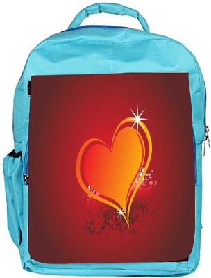 

Snoogg Eco Friendly Canvas Beautiful Shining Heart With Floral And Grunge Elements Backpack Rucksack School Travel Unisex Casual Canvas Bag Bookbag Satchel 5 L Backpack(Blue)