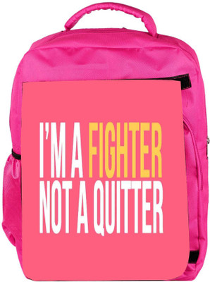 

Snoogg Eco Friendly Canvas Im A Fighter Backpack Rucksack School Travel Unisex Casual Canvas Bag Bookbag Satchel 5 L Backpack(Pink)