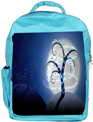 

Snoogg Eco Friendly Canvas White Moon Tree Designer Backpack Rucksack School Travel Unisex Casual Canvas Bag Bookbag Satchel 5 L Backpack(Blue)