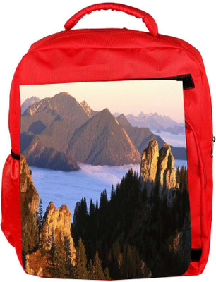 

Snoogg Eco Friendly Canvas Big Rock In Mountain Designer Backpack Rucksack School Travel Unisex Casual Canvas Bag Bookbag Satchel 5 L Backpack(Red)
