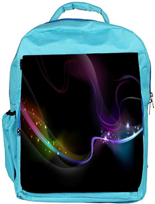 

Snoogg Eco Friendly Canvas Wavy Neon Ribbon Designer Backpack Rucksack School Travel Unisex Casual Canvas Bag Bookbag Satchel 5 L Backpack(Blue)