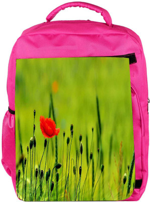 

Snoogg Eco Friendly Canvas Blossom Flower Designer Backpack Rucksack School Travel Unisex Casual Canvas Bag Bookbag Satchel 5 L Backpack(Pink)