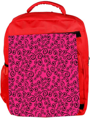 

Snoogg Eco Friendly Canvas Abstract Pink Pattern Designer Backpack Rucksack School Travel Unisex Casual Canvas Bag Bookbag Satchel 5 L Backpack(Red)