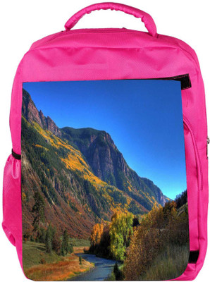 

Snoogg Eco Friendly Canvas Blossom Autumn Designer Backpack Rucksack School Travel Unisex Casual Canvas Bag Bookbag Satchel 5 L Backpack(Pink)