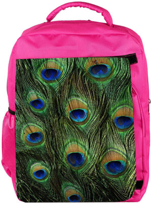 

Snoogg Eco Friendly Canvas Feather Pattern Backpack Rucksack School Travel Unisex Casual Canvas Bag Bookbag Satchel 5 L Backpack(Pink)