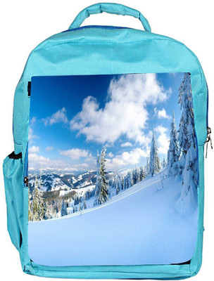 

Snoogg Eco Friendly Canvas Snow Island Designer Backpack Rucksack School Travel Unisex Casual Canvas Bag Bookbag Satchel 5 L Backpack(Blue)