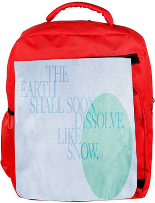 

Snoogg Eco Friendly Canvas Dissolve Like Snow Designer Backpack Rucksack School Travel Unisex Casual Canvas Bag Bookbag Satchel 5 L Backpack(Red)