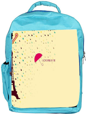 

Snoogg Eco Friendly Canvas Paris In The Rains Backpack Rucksack School Travel Unisex Casual Canvas Bag Bookbag Satchel 5 L Backpack(Blue)
