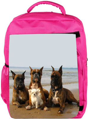 

Snoogg Eco Friendly Canvas Dog'S Make Friends Backpack Rucksack School Travel Unisex Casual Canvas Bag Bookbag Satchel 5 L Backpack(Pink)
