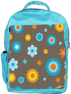

Snoogg Eco Friendly Canvas Colorful Flowers Designer Backpack Rucksack School Travel Unisex Casual Canvas Bag Bookbag Satchel 5 L Backpack(Blue)