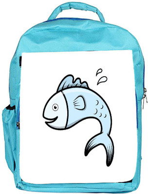 

Snoogg Eco Friendly Canvas Cute Cartoon Fish Vector Backpack Rucksack School Travel Unisex Casual Canvas Bag Bookbag Satchel 5 L Backpack(Blue)