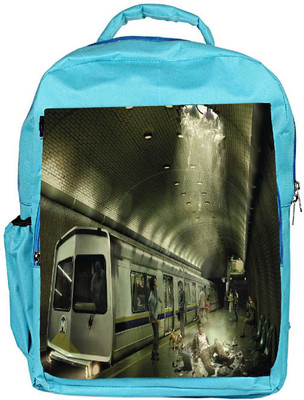 

Snoogg Eco Friendly Canvas Falling Metro Designer Backpack Rucksack School Travel Unisex Casual Canvas Bag Bookbag Satchel 5 L Backpack(Blue)
