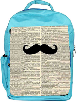 

Snoogg Eco Friendly Canvas Newspaper I Mustache You Backpack Rucksack School Travel Unisex Casual Canvas Bag Bookbag Satchel 5 L Backpack(Blue)