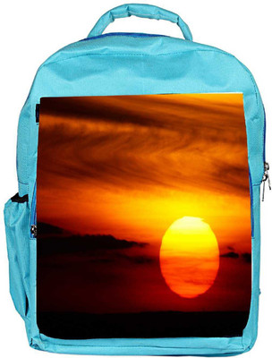 

Snoogg Eco Friendly Canvas Amazing Sunset Designer Backpack Rucksack School Travel Unisex Casual Canvas Bag Bookbag Satchel 5 L Backpack(Blue)
