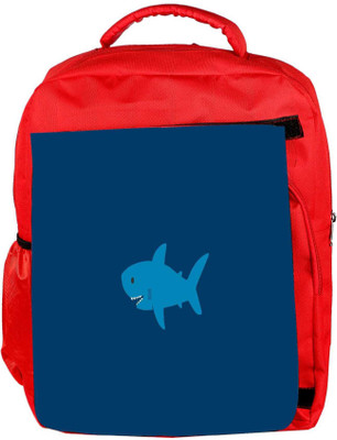 

Snoogg Eco Friendly Canvas Small Shark Designer Backpack Rucksack School Travel Unisex Casual Canvas Bag Bookbag Satchel 5 L Backpack(Red)